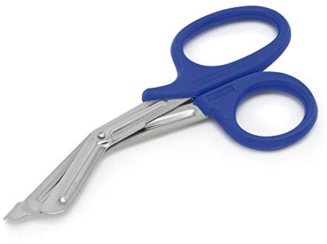 Tijera Corta Prendas AARON® | Fabricada en acero inoxidable con mango de plástico para un mejor agarre. Tijera corta vendajes. 19cm - Tijera de enfermería - Tijera para botiquín.