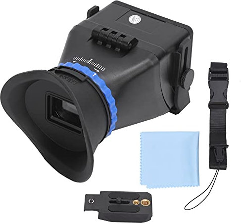 BTER Viseur d'appareil Photo, loupe Professionnelle de viseur LCD à grossissement 3X pour écran LCD 3 Pouces/3,2 Pouces, viseur DSLR réglable pour caméscope, Appareil Photo Reflex numérique/Reflex
