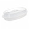 Folpus Microwave Steamer Cooker Steamed Fish Container Easy to Store Locking Steam Vent Lid Tray Basket for Steamed Fish Bread Bun