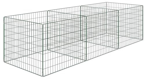 Outsunny Composteur 1680 litres, 270 x 90 x 70 cm, 3 pièces, en acier, résistant aux intempéries, avec design en grille ouverte, composteur de jardin, bac à compost pour jardin, cuisine, balcon