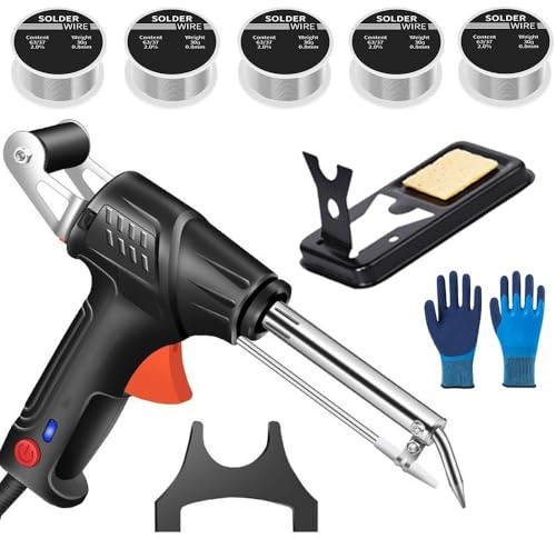 Outils de Soudage Laser Industriels à Chauffage Interne, Soudage Laser, Fer à Souder Multifonction, Pistolet à Souder Manuel 60w, 3 En 1 Avec DéRouillage, DéCoupe Et Soudage(Black)