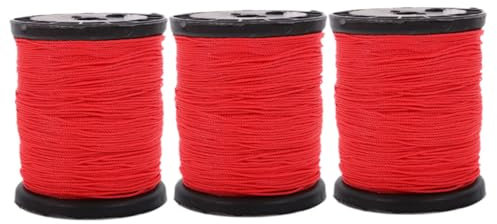 Veemoon 3rolls Nylon Construction Line Masonry Building Twine Strong Flexible Cord for Bricklaying Fencing Outdoor Jobs