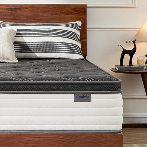 Coolvie 160 x 190 cm, höjd 25 cm, ortopedisk och ergonomisk 7-zons-komfortskummadrass, hårdhetsgrad 3 och 4, fickfjäderkärna med rörelsesisolering, Oeko-Tex certifierad