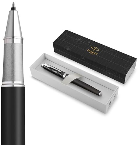 Parker IM Premium Tintenroller | Legacy of Flight Kollektion | Chromverzierungen | Feine Spitze | Schwarze Tinte | Geschenkbox
