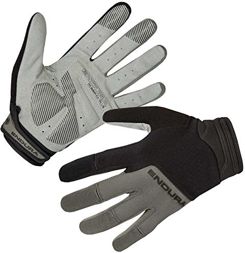 Endura Herren Hummvee Plus Fahrradhandschuhe II | Gel-Polsterung | Knöchelschutz Handschuhe, Schwarz, L