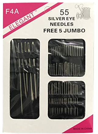 Mengonee 55pcs / Set Aiguilles à Coudre en Acier Inoxydable Pins Kit Maison Bricolage Artisanat Accessoires Maison Main Needlework