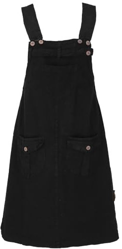 GURU SHOP Latzrock, Trägerkleid, Hippierock - Schwarz, Damen, Baumwolle, Size:XL