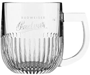 Budvar Budweiser Tankard Beer Glass Official Merchandise Nucleated 1 Glass Perfect for Your Home Bar or Mancave