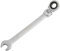 DAKCOS Cle mixte Clé à cliquet 10 mm - Clé à cliquet métrique articulée en CR-V avec finition chromée mate