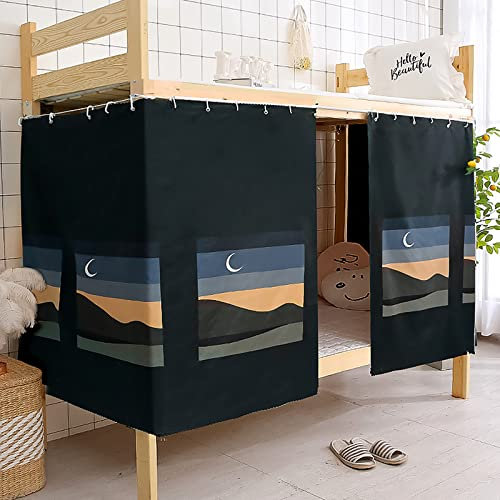 Bettvorhang Etagenbett Zelt Vorhang Blackout Vorhänge Moskitonetz Hochbett Schlafzelt Schlafsaal Mid-Sleeper Bett Zelt Vorhang Tuch Staubdicht Moskito für Studentenwohnmein Kinderzimmer Kinderbett