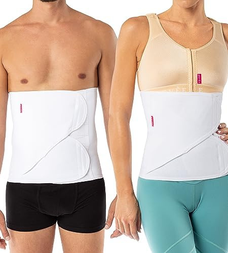 REVÉE Fascia Addominale Post-Operatoria h32 cm - Binder per Terapia Compressiva Post-Addominoplastica, Lipoaspirazione, Ernia Addominale, Erina Ombelicale, Parto Cesareo