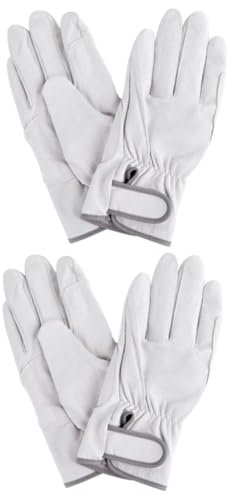 jojofuny 2 Pares De Guantes De Cuero De Trabajo Guantes De Forja Resistentes Al Fuego Guantes De Soldadura Con Palo Guantes De Barbacoa Para Soldar Pegatinas Para Niños Guantes De Trabajo