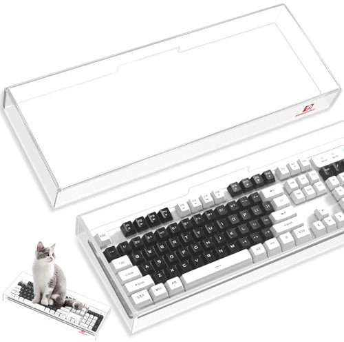 MAMBASNAKE Premium-Acryl-Volltasten-Tastaturabdeckung, Staubschutz, wasserdicht, stoßfest, transparente Tastaturabdeckung für mechanische PC-Gaming-Tastatur, 17 * 6 * 1,9 Zoll für K61 K68 K87 K98 K104