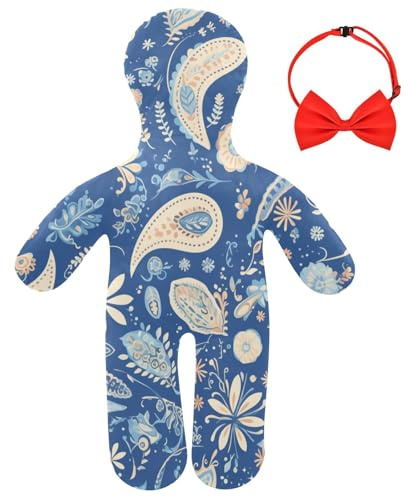 Foiosoh Cuscino di forma realistica che cuce cuscini coccole supporto per il collo per adulti forma retrò blu