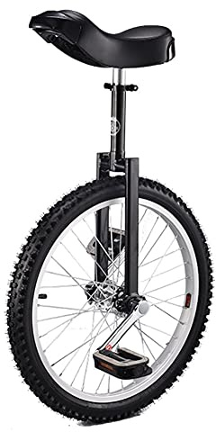 Enhjuling, 20-tums balanscykel for vuxna - justerbar sadel 150 kg kapacitet(Schwarz)