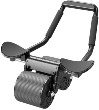 Jiimhte Rueda de ejercicio – Equipo silencioso de rebote automático, rodillo de ejercicio abdominal | para gimnasio en casa, dormitorio, apartamento, hombres, mujeres, adolescentes, adultos