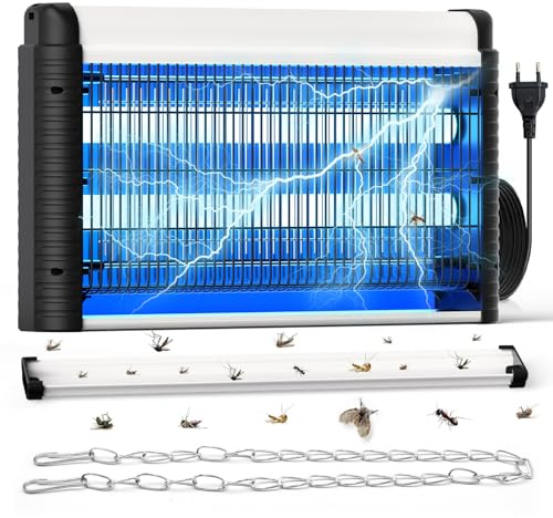 AOKKR Mata Insectos Eléctrico 35W – Lámpara UV Antimosquitos 4000V para Interior y Exterior, Trampa Colgante Sin Químicos, Mosquitos, Moscas y Polillas, 80 m²