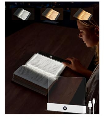 AdalyRoma Luz Plana para Libros LED Recargable, Blanco