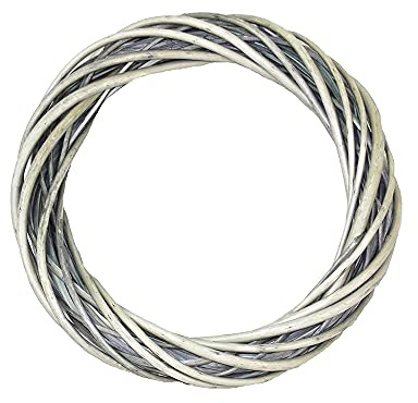 FloristryWarehouse Round Wreath Base Woven Natural Willow 40cm/16 Inch Diameter Grey
