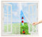 Moustiquaire Fenêtre Magnétique, 100x120 cm Auto AdhéSif Rideau en MailleAnti Insectes Aimantée Filet Protecteur Fenêtre, pour Plupart Les Types FenêTres Fenêtre, Blanc P