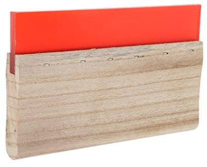 Rascador de tinta con mango de madera, 20 cm, color rojo