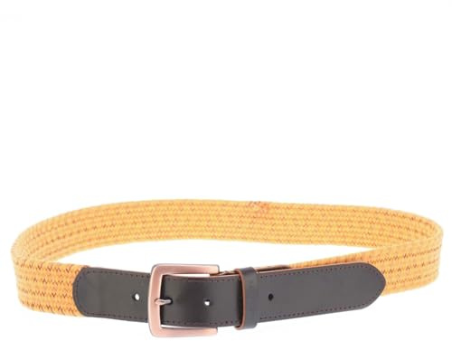 Ted Baker Accessories Galan - Cinturón tejido de piel en color amarillo, Mostaza, Large/X-Large