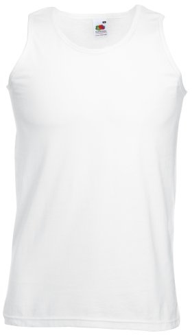 Fruit of the Loom Men's Athletic Lightweight Vest Pack of 5, White, Medium