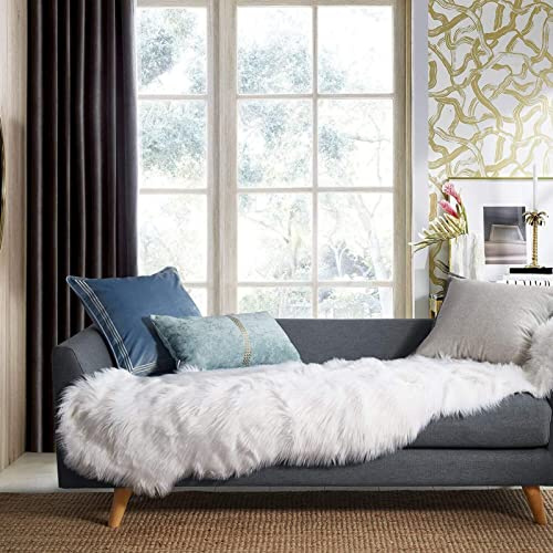 Ashler - Funda para sillón de Piel de Oveja sintética Suave para Dormitorio, sofá, Sala de Estar