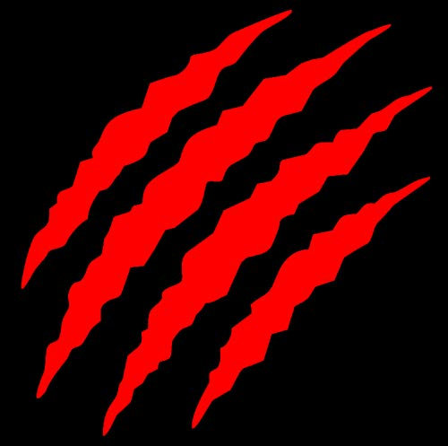 HR-WERBEDESIGN 2X Monster Kralle Sticker Aufkleber Motorrad Auto JDM OEM Devil Tuning 9