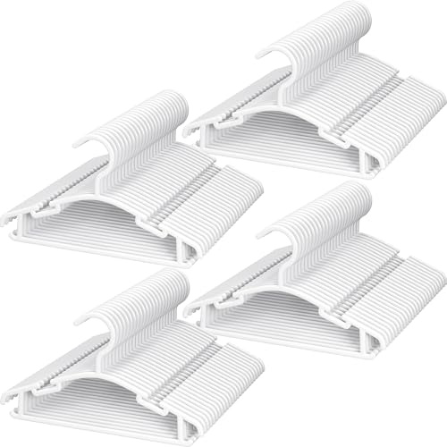 GoodtoU Perchas de plástico para bebés, para Ropa Infantil, para Armario, guardería, Armario (Blanco, 100 Unidades)