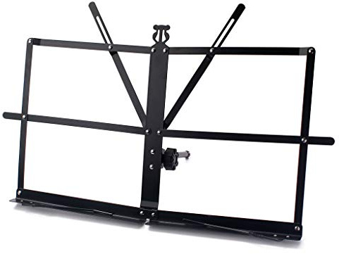 Alnicov Folding Tabletop Music Stand, Metal Sheet Music Holder Foldable