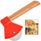 Rotella Tagliapizza Acciaio Inox Manico Tagliapizza Lavabile in Lavastoviglie Rotella Tagliapizza Antiaderente Rotella Tagliapizza in Legno per Pizza Frittelle Strumento di Cottura Pasta di pane