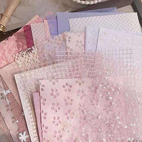 30 Pièces Papier Cartonné, Papier Scrapbook Décoration de Collage Mural, 21 x 14,8 cm pour le Bricolage Scrapbooking la Fabrication de Cartes la Perforation Autres Travaux Manuels sur papier (Rose)