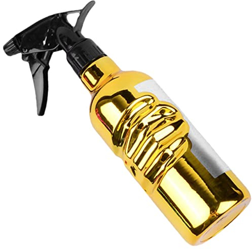 DOITOOL Flacone Spray Vuoto Retrò in Metallo Dorato 250ml, Spruzzatore D’acqua Ricaricabile Per Salone Di Parrucchiere e Barbiere, Dispenser a Pompa Facile Da Impugnare Per Uso Professionale