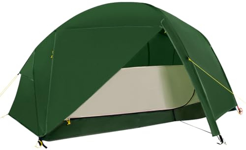 Lavitis 2 Person Lightweight Backpacking Tent,Ultralight Portable 20D Waterproof Nylon Tent for Camping，4.4LB 3 Season Backhiking with 7001 Aluminum Poles and V-Shaped Aluminum Floor Spike