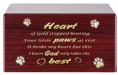 Urna de madera para mascotas, caja de cremación de hueso, urna de ataúd en madera, urna de cremación funeraria para cenizas de perro, urna de cremación de madera hecha a mano para dormitorio, sala de