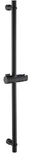 Kelleria Edelstahl Duschstange Schwarz 70cm, Brausestange mit Duschkopfhalterung 360°Drehbar, Verstellbare Handbrause Stange Duschkopfhalter Höhenverstellbar, Variable Wandhalter Bohrlöcher