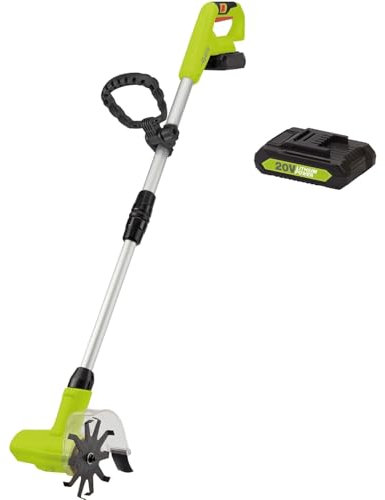 Garden Gear 20v Cordless Electric Garden Tiller, Cultivator & Rotavator, 2 x Lithium-ion Battery Pack