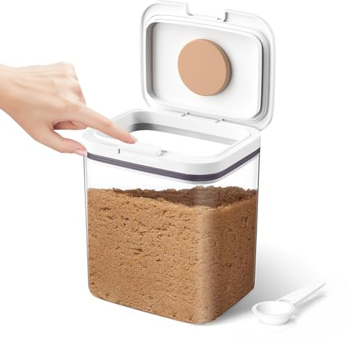 Moryimi Brown Sugar Container Airtight 2 Quart Brown Sugar Keeper Container