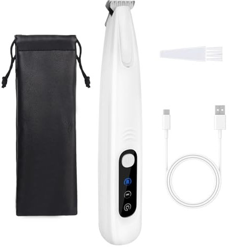 ETACCU Dog Paw Trimmer, Ultra-Quiet Pet Paw Hair Clipper with LED Light - Electric Calm Clippers Shaver for Cats Grooming Tool for Eyes, Ears, Face & Small Areas