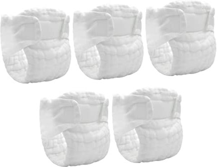 Toyvian 5pcs Washable Cloth Diapers Set for Newborns, Breathable Reusable Baby Diaper Pants Insert, Size l 50x46cm Suitable for 15-25lbs Infants