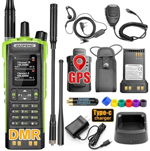 BAOFENG DM32 DM-32UV DMR Radio | Walkie Talkies Long Range | Digital Two-Way Radio | 10W High Power Ham Radio with GPS Positioning | Programming &Type-C Charging | 1PC (2500mAh Battery)