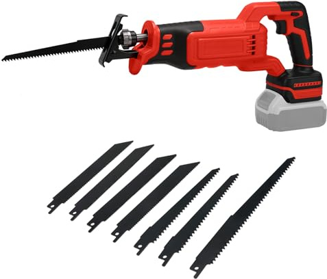 Roadtime Sega a Gattuccio per Milwaukee 18V (senza Batterie), Seghetto Elettrica 0-3500 SPM Velocità Variabile con 8 Lame, motore brushless a bassa rumorosità Adatto per Tagliare Legno e Metallo