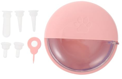 HEMOTON Distributeur de Lait pour Chiots et Chatons en Polypropylène Rose Gamelle Multi-Bouche pour Alimentation Liquide Accessoire Pratique pour -Nés Animaux de Compagnie