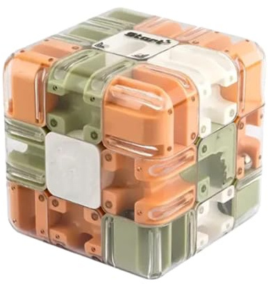 Large Labyrinth 3D Maze Cube,Christmas Stocking Stuffers Logical Challenge 3x3 Maze Puzzle Cube for Stress Relief & Logic Development, for Teens (Orange)