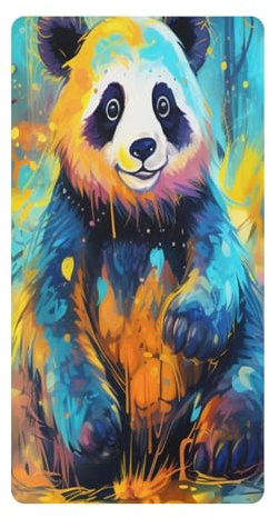 Acuarela Arte Panda Sábana de Cuna para Niños Pequeños,Sábanas de Algodón Suave para Bebés Aptas para Colchón Corralito