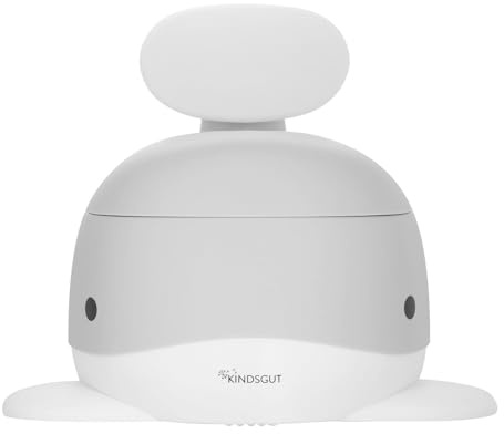 Kindsgut Kinder-Töpfchen, Babytopf WC/Klo, kinderfreundliches Wal-Design und dezente Farben, Toiletten-Training, hellgrau