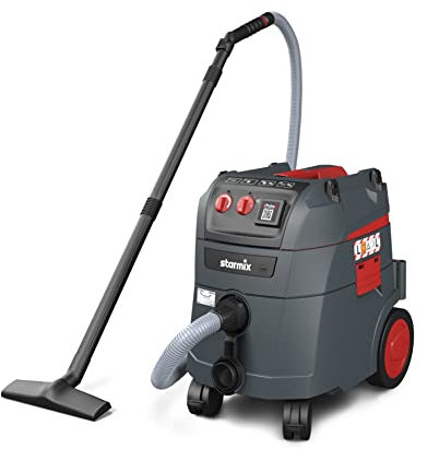 starmix iPulse L-1635 Basic – Industriestaubsauger Staubklasse L, 280 mbar, 75 l/s, 35 l – mit automatischer Filterabreinigung, Gerätesteckdose, 5 m Schlauch – robuste Profiqualität Made in Germany