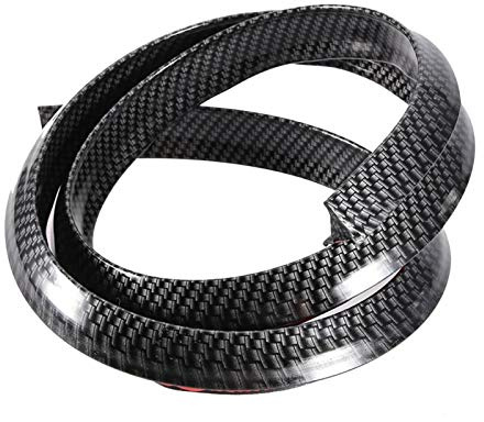 Parafanghi auto in fibra di carbonio universali neri protezione passaruota antigraffio resistenti allusura per veicoli su strada e fuoristrada lunghezza 150 cm
