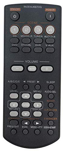VINABTY Télécommande RAV28 WJ40970EU remplacée pour récepteur AV DVD Home cinéma Yamaha RAV34 WN4668E RAV250 RX-V361 RX-V365 HTR-6030 HTIB-6800 HTR6030